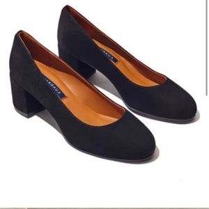 Margaux The Heel Black Suede Shoes New